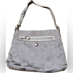 COACH Grey Silver Purple Shoulder Bag